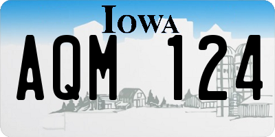 IA license plate AQM124