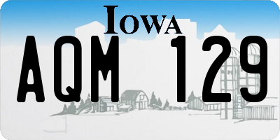 IA license plate AQM129