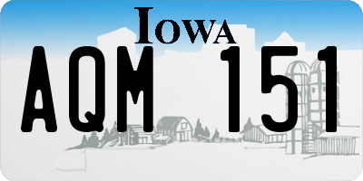 IA license plate AQM151