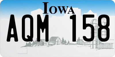 IA license plate AQM158