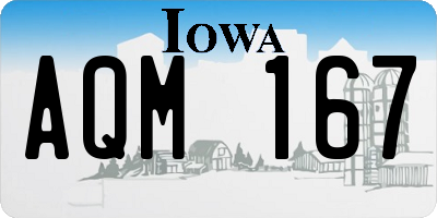 IA license plate AQM167