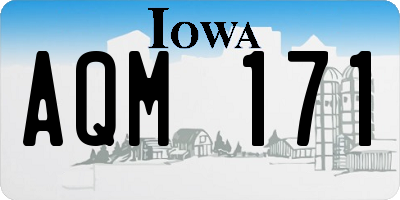 IA license plate AQM171