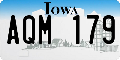 IA license plate AQM179