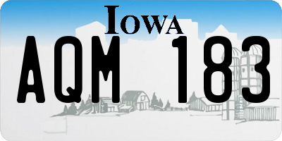 IA license plate AQM183