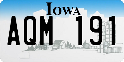 IA license plate AQM191