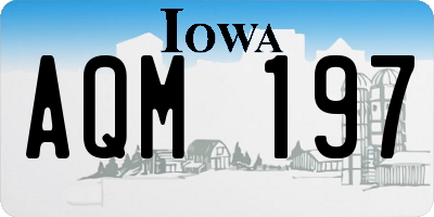 IA license plate AQM197