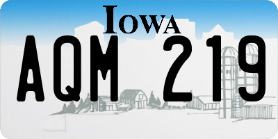 IA license plate AQM219