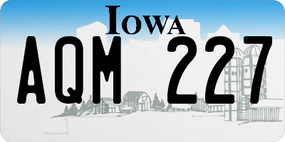 IA license plate AQM227