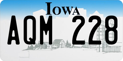 IA license plate AQM228