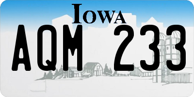 IA license plate AQM233