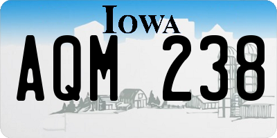 IA license plate AQM238