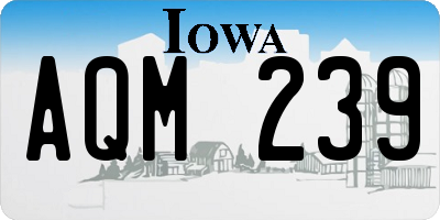 IA license plate AQM239
