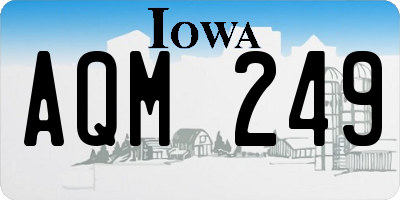 IA license plate AQM249