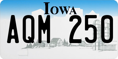 IA license plate AQM250
