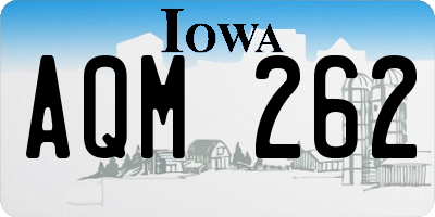 IA license plate AQM262
