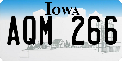 IA license plate AQM266