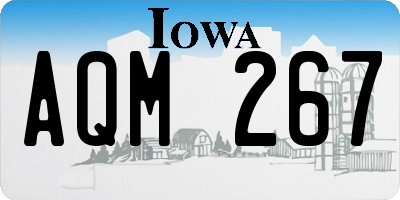 IA license plate AQM267