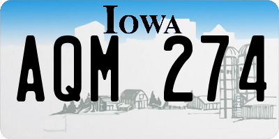 IA license plate AQM274