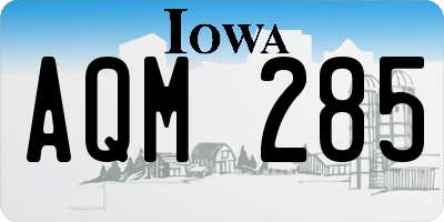 IA license plate AQM285