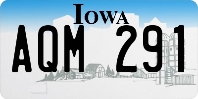 IA license plate AQM291