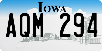 IA license plate AQM294