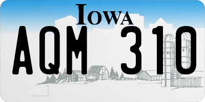 IA license plate AQM310