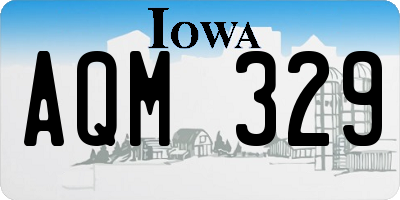 IA license plate AQM329