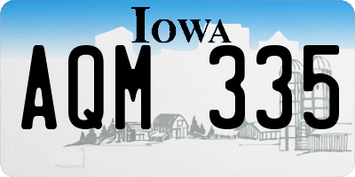 IA license plate AQM335