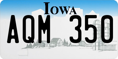 IA license plate AQM350