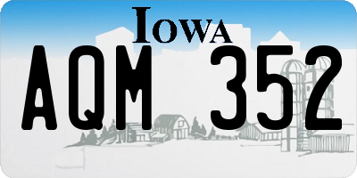 IA license plate AQM352