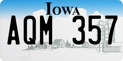 IA license plate AQM357