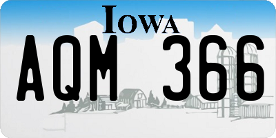 IA license plate AQM366