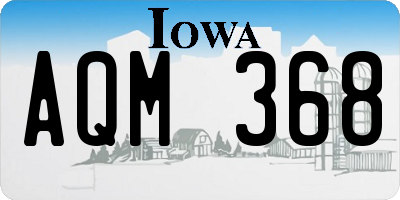 IA license plate AQM368