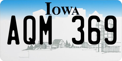 IA license plate AQM369