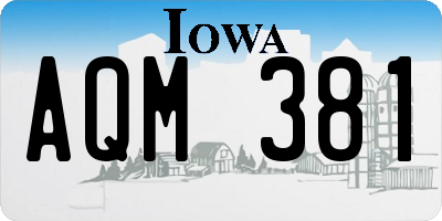 IA license plate AQM381