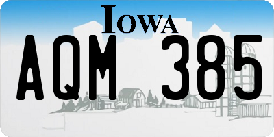 IA license plate AQM385