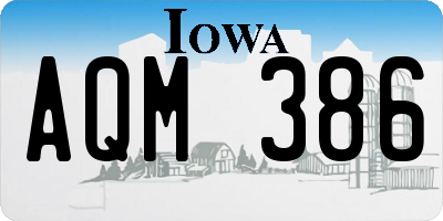 IA license plate AQM386
