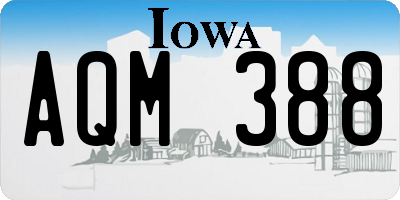 IA license plate AQM388
