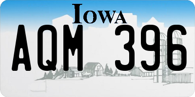 IA license plate AQM396