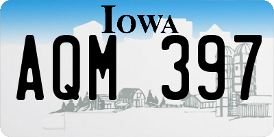 IA license plate AQM397