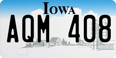IA license plate AQM408