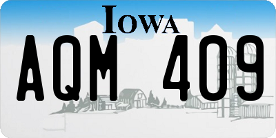 IA license plate AQM409