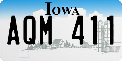 IA license plate AQM411