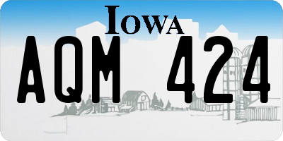 IA license plate AQM424