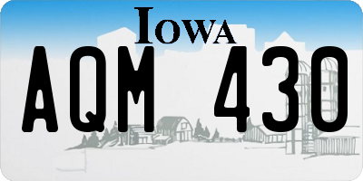 IA license plate AQM430