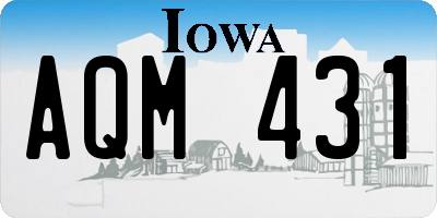 IA license plate AQM431
