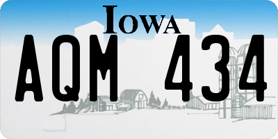 IA license plate AQM434
