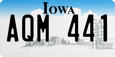 IA license plate AQM441