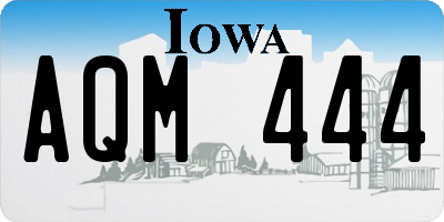 IA license plate AQM444