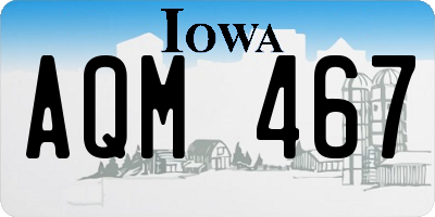 IA license plate AQM467